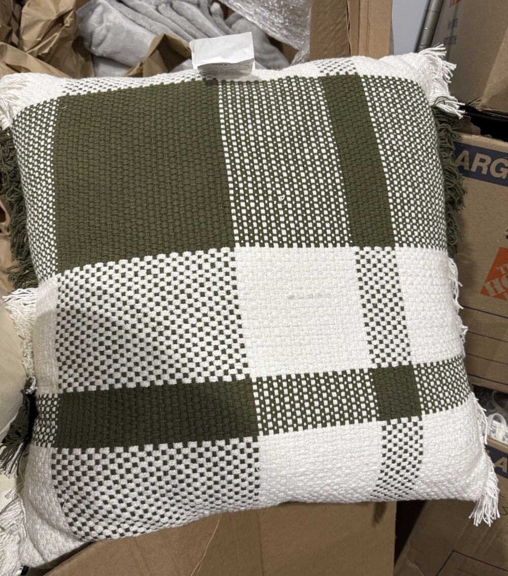 Euro Plaid Decorative Throw Pillow - Threshold